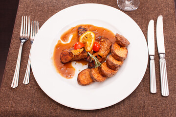 chicken with roasted potatoes