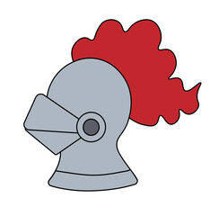 Knight Helmet Element. Vector flat illustration.
