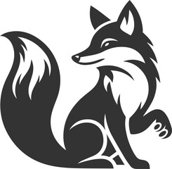 Obraz premium A fox with a paw lifted, looking like it's about to pounce playfully vector