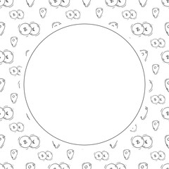 business frame. doodle startup circle frame. hand drawn business frame background. startup background