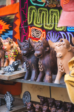 peruvian cown sculpture