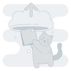 Uploading file Illustration