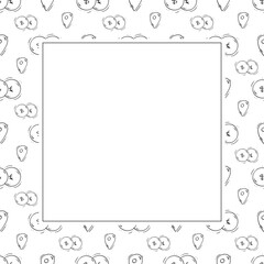 business frame. doodle startup square frame. hand drawn business frame background. startup background