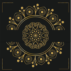 Luxury mandala background with golden arabesque pattern