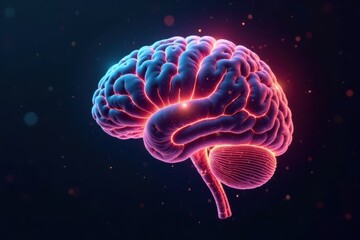 Brain-computer interface, glowing neural pathways, science, stream, cyberpunk