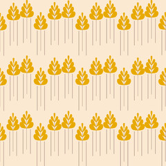 seamless pattern with yellow leaves