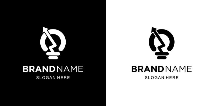 Creative Lamp Logo with investment, Illustration, Design Inspiration, Vector, Icon