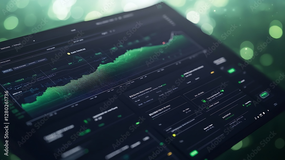 Poster A futuristic image depicting AI-powered predictive analytics on a dashboard.