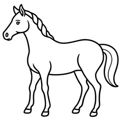 Fototapeta premium Minimalist Horse Vector Art