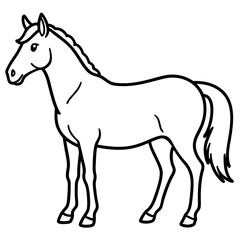 Minimalist Horse Vector Art