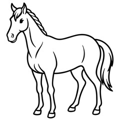 Obraz premium Minimalist Horse Vector Art