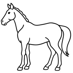 Minimalist Horse Vector Art