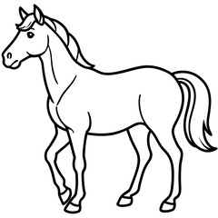 Minimalist Horse Vector Art