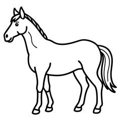 Minimalist Horse Vector Art