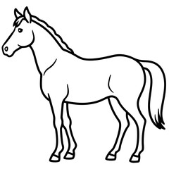 Minimalist Horse Vector Art