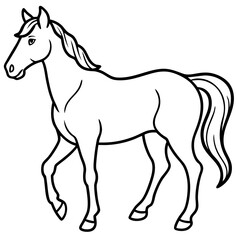 Obraz premium Minimalist Horse Vector Art