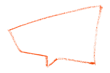 Separate red speech bubble on transparent background.