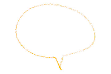 Fototapeta premium Separate yellow speech bubble on transparent background.