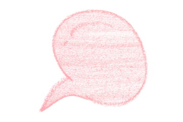 Separate pink speech bubbles on transparent background