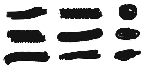 black grunge texture vector illustration. banner rough shape in white background