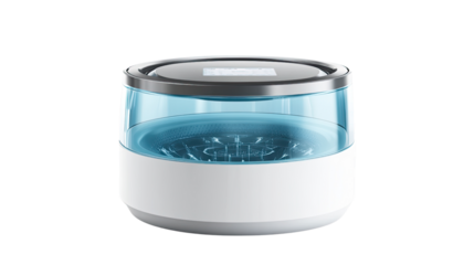 Modern Ultrasonic Cleaner: A sleek, modern ultrasonic cleaner, showcasing its technological design.