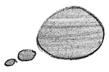 Separate black speech bubbles on transparent background.