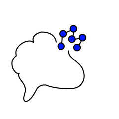 Artificial ai brain icon