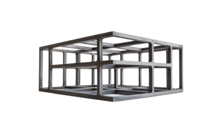 Structural Framework: An architectural marvel, a meticulously crafted steel framework embodies modern industrial design, hinting at potential for innovation and construction.