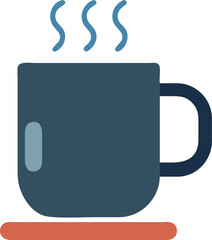 cup of hot coffee.Dynamic Coffee Mug Icon Illustration Design.