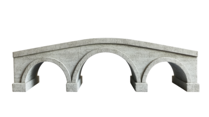 Timeless Architectural Marvel: A classic stone bridge stands in serene solitude, showcasing robust arches and enduring construction, offering a sense of heritage and solid design.