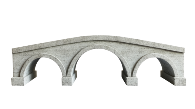 Timeless Architectural Marvel: A classic stone bridge stands in serene solitude, showcasing robust arches and enduring construction, offering a sense of heritage and solid design.