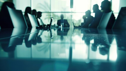 Group of Professionals Engaged in Collaborative Discussion at Meeting Table
