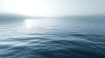 Obraz premium Misty Sunrise over Calm Sea