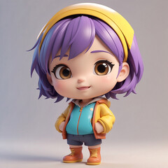 Chibi Anime Character 3D Illustration &ndash; Cute and Colorful Designs