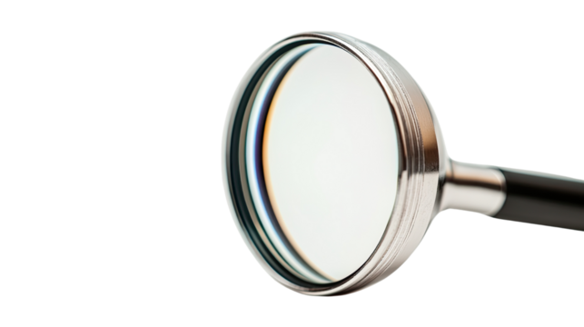 Magnifying the Details: An elegant magnifying glass, a symbol of close scrutiny, lies in the heart of investigation, highlighting the essence of detailed examination.