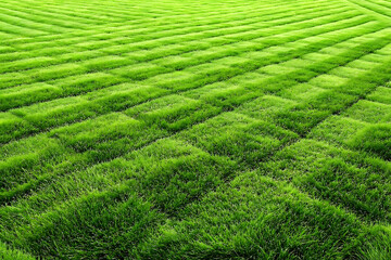 Fototapeta premium Abstract Pattern in Green Grass Field