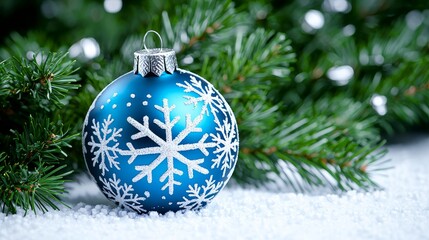 Decorative christmas ornament festive setting holiday decor winter environment close-up view celebration concept