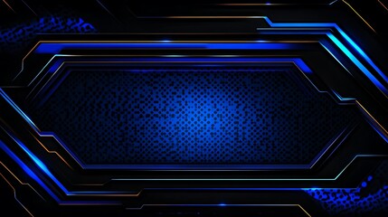 Obraz premium Abstract Blue and Black Tech Background Design