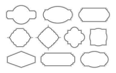 Set of decorative vintage frames