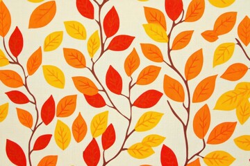 Vibrant autumn leaves pattern in warm colors, featuring red, orange, and yellow hues, perfect for seasonal design and decoration concepts