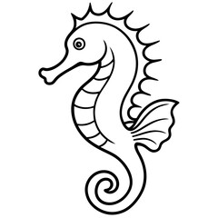 Minimalist Seahorse Sketch