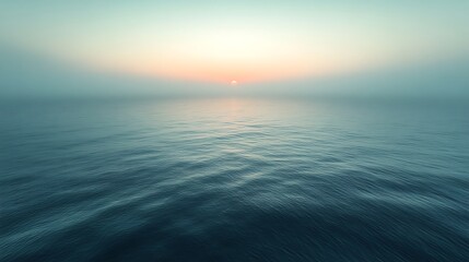 Obraz premium Misty Sunrise Sea Surface