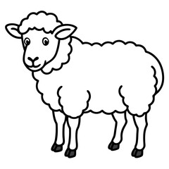 Minimalist Sheep Sketch