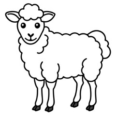 Minimalist Sheep Sketch