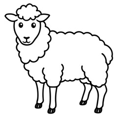 Minimalist Sheep Sketch