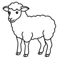 Minimalist Sheep Sketch
