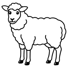 Minimalist Sheep Sketch