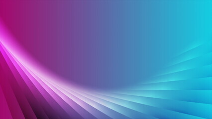Obraz premium Neon blue purple glowing glossy waves abstract background