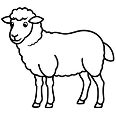 Minimalist Sheep Sketch