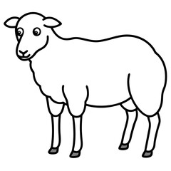 Minimalist Sheep Sketch